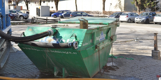 Absetzmulde für Bohrschlamm